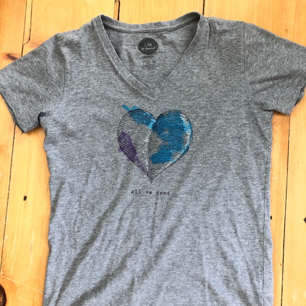Life is Good comfy tee, All We Need is Love